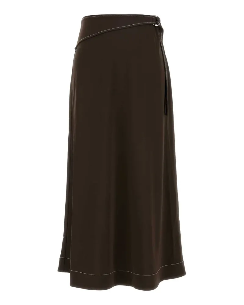 Tory Burch Women's Brown Viscose Skirt Gonne Brown