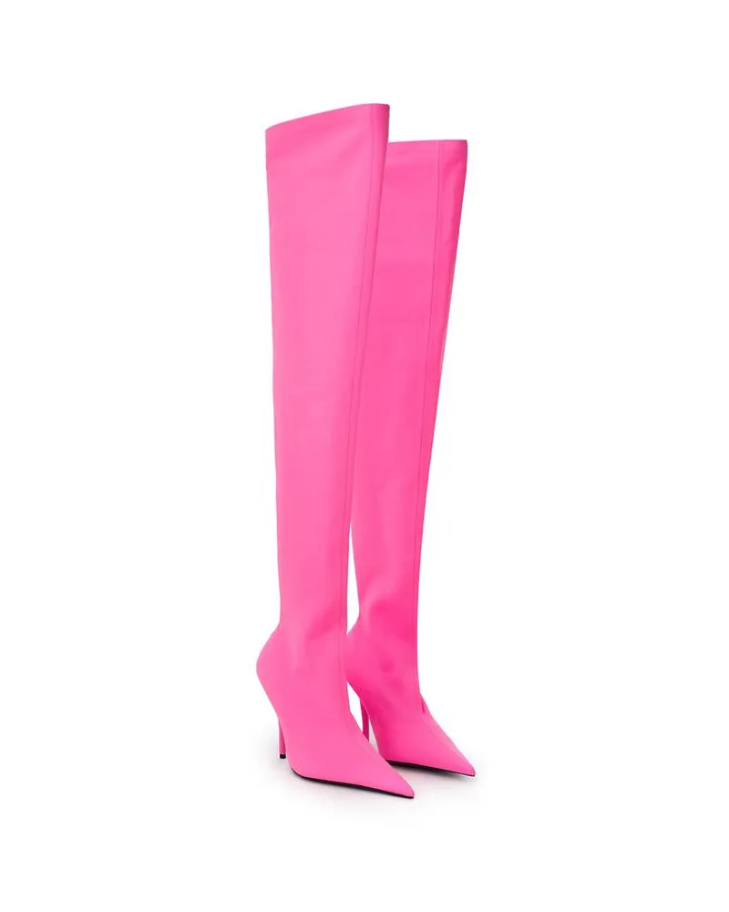 Balenciaga Women's Pink Polyester Boot Pink