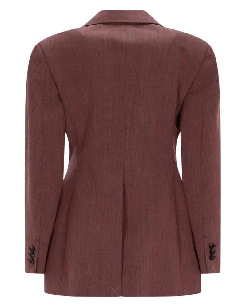 Bottega Veneta Wool and Linen Blend Blazer — Pink Pink