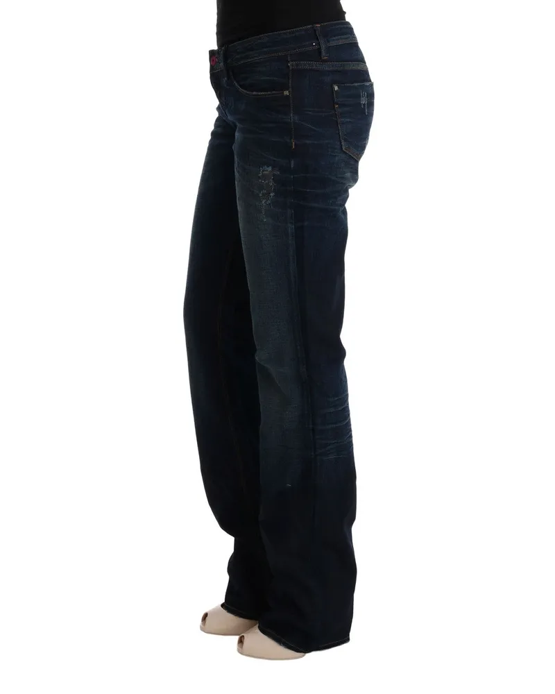 CoSTUME NATIONAL Women's Blue Cotton Regular Fit Denim Jeans Clothing Blue