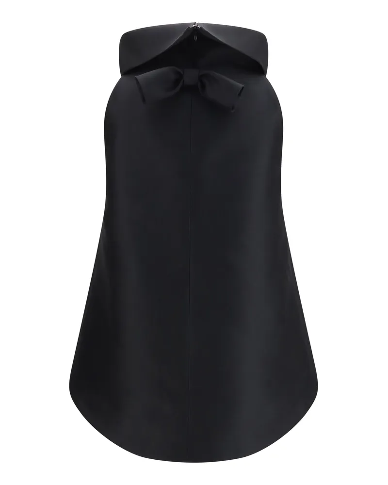 Balenciaga High Neck Wool Silk Tank Top — Black 