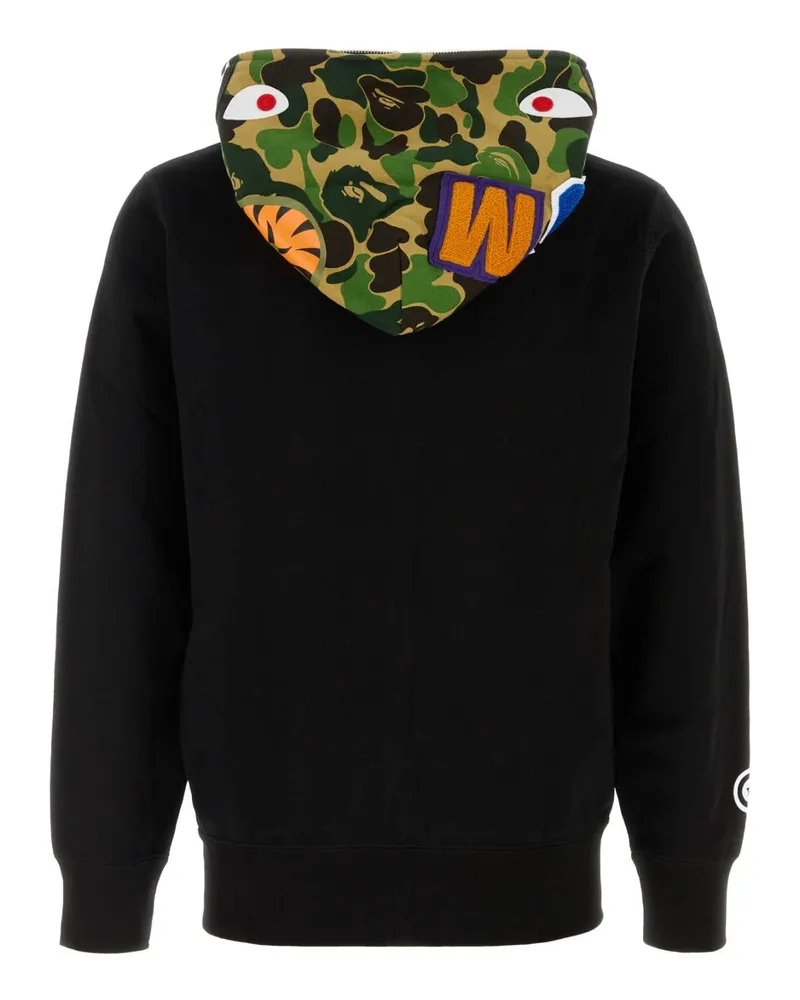 BAPE Men's Black Cotton Abc Camo Shark Sweatshirt Exterior: Maglieria Sweater Black