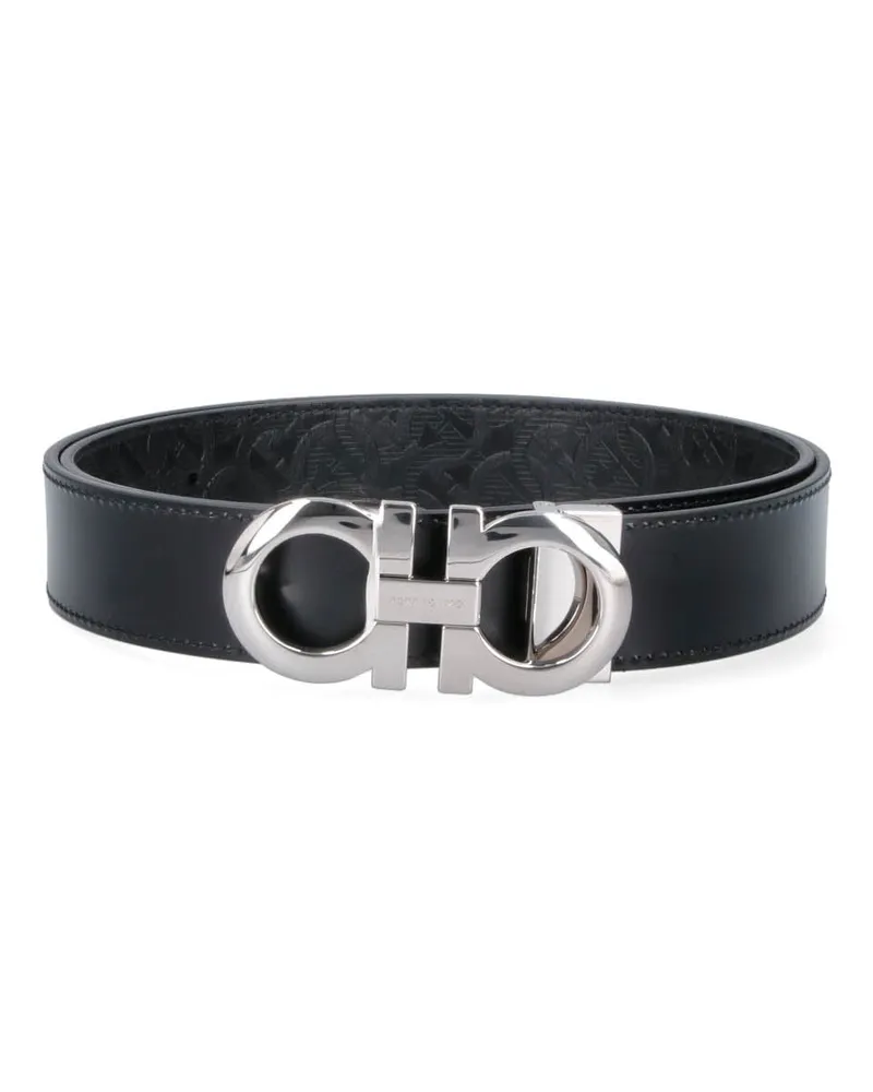 Ferragamo Men's Belts Black Calf Leather Black