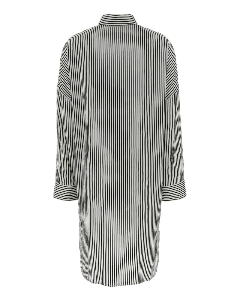 Tom Ford Ab3632fax1712 Nwa Blackwhite Silk Abiti Dress Black