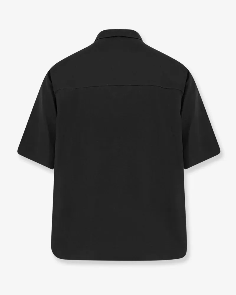 Hevò Men's Linen And Viscose Shirt Black Black