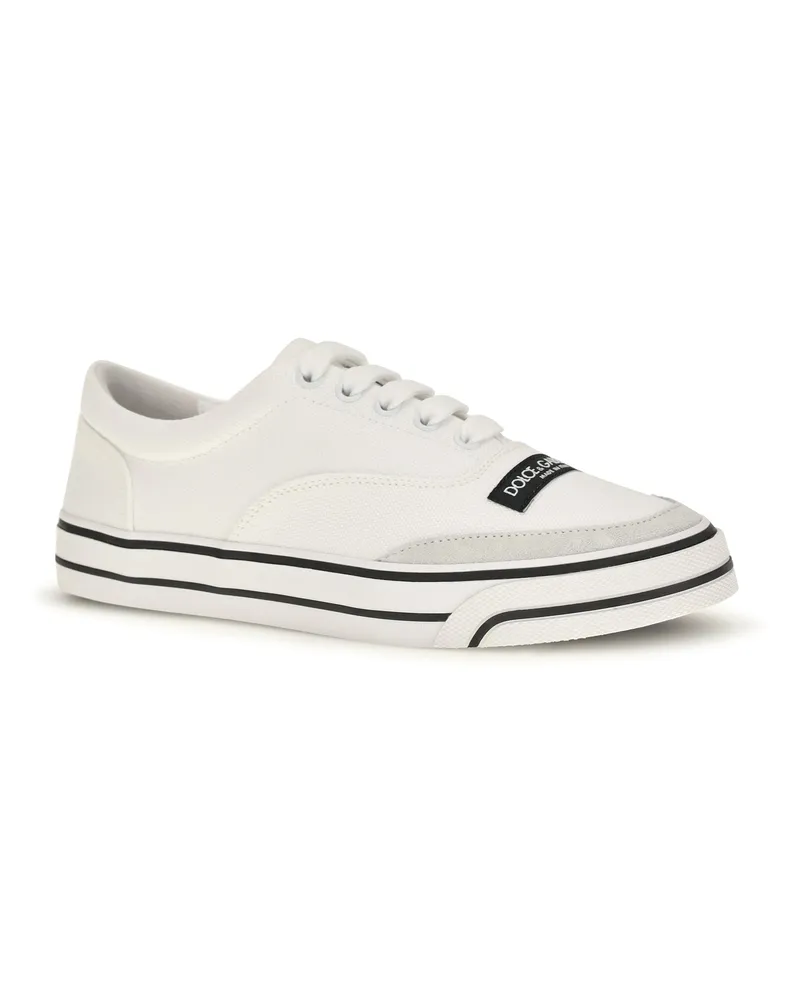 Dolce & Gabbana Women's Sailing Canvas Sneakers Bianco-Panna Bianco/panna White