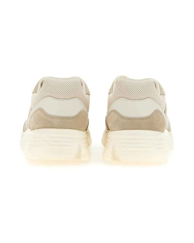 Hogan Logo Calfskin Sneaker — Beige Beige