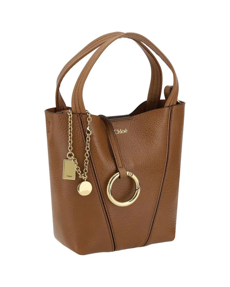 Chloé Women's Brown Calf Leather Bos Taurus Shoulder Bag Brown