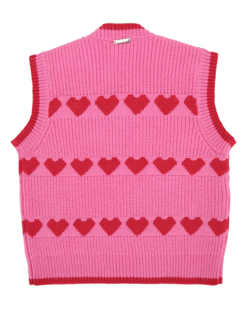 Twin-Set Cuori Sweater Vest — Pink Pink
