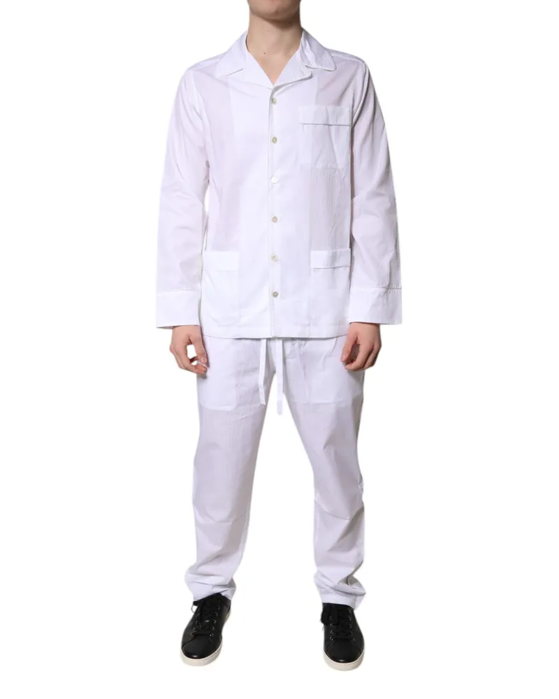 Dolce & Gabbana Cotton Pajama Set — White White