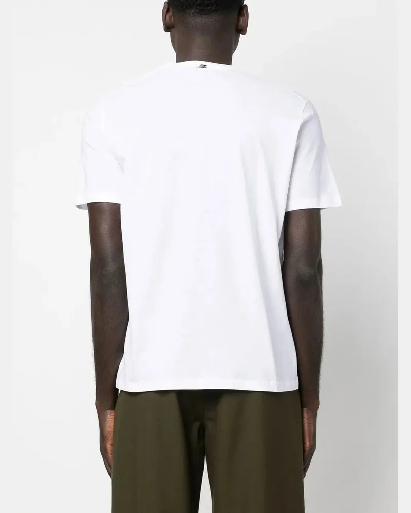 Herno Men's Logo-Plaque Cotton T-Shirt Ss26 M White