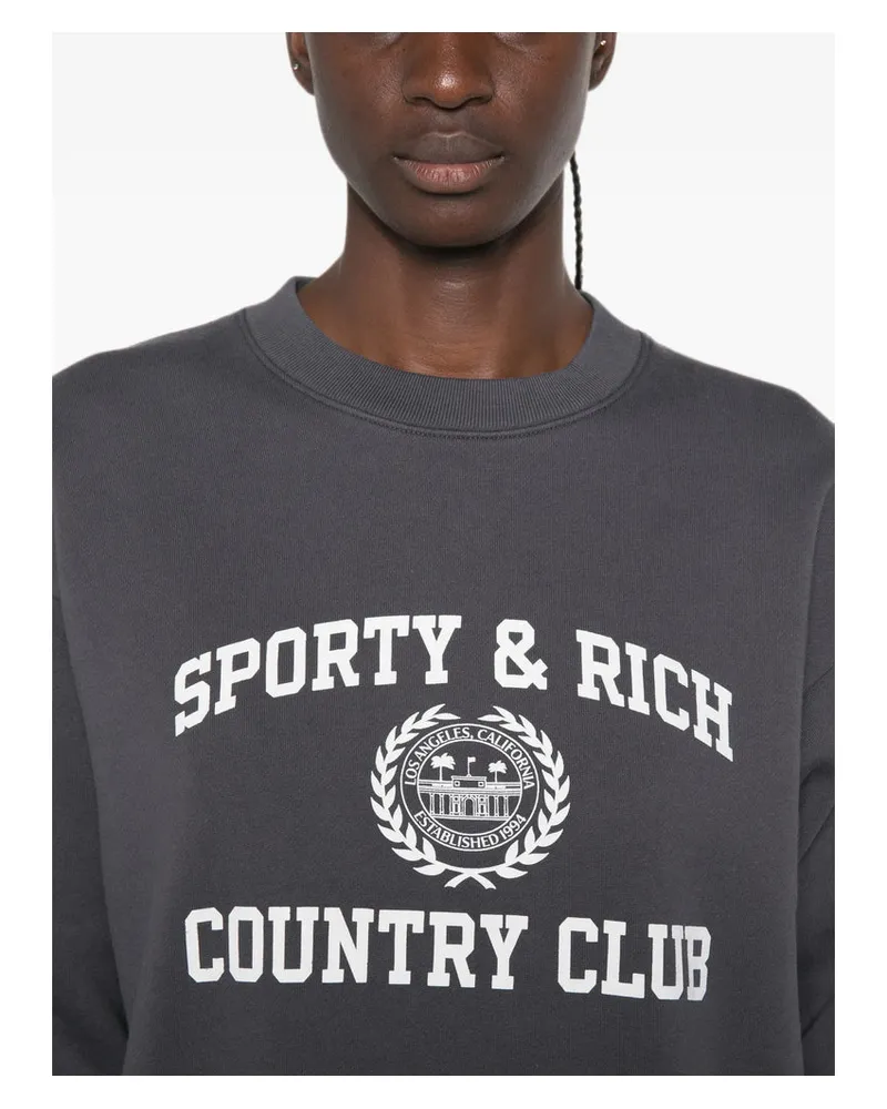 SPORTY & RICH Carbo Sweater — Gray Gray