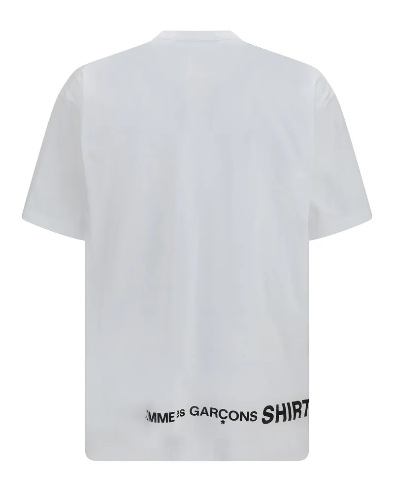Comme des Garçons Men Oversized Short-Sleeve Crewneck T-Shirt White Cotton T-Shirts And Polos White