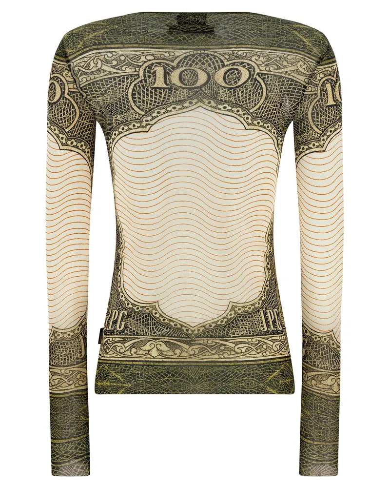 Jean Paul Gaultier Women's Multicolor Polyamide Long Sleeve T-Shirt Multicolor