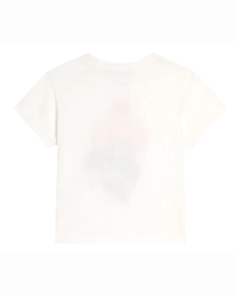 Dolce & Gabbana Logo-Print Hydrangea Cotton T-Shirt — White White