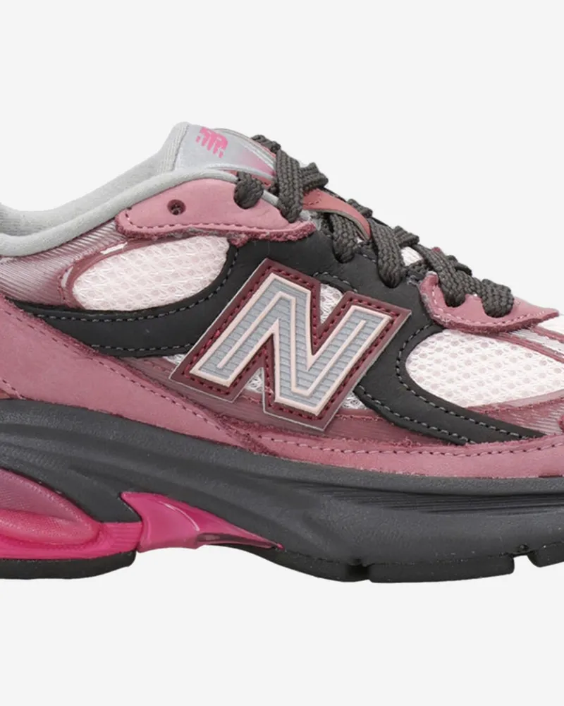 New Balance Unisex Sneakers Pink Leather-Mesh Leather-Synthetic-Mesh Trainers Leather/synthetic/mesh Pink