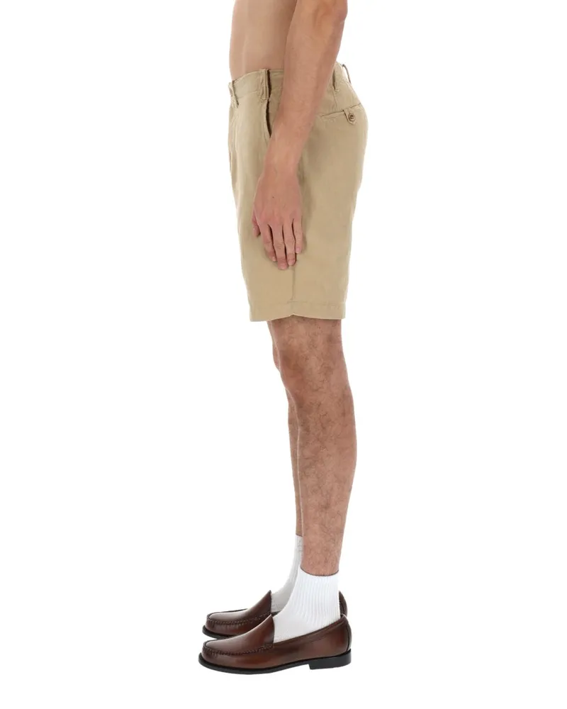 Ralph Lauren Linen-Cotton Blend Bermudas — Beige Beige