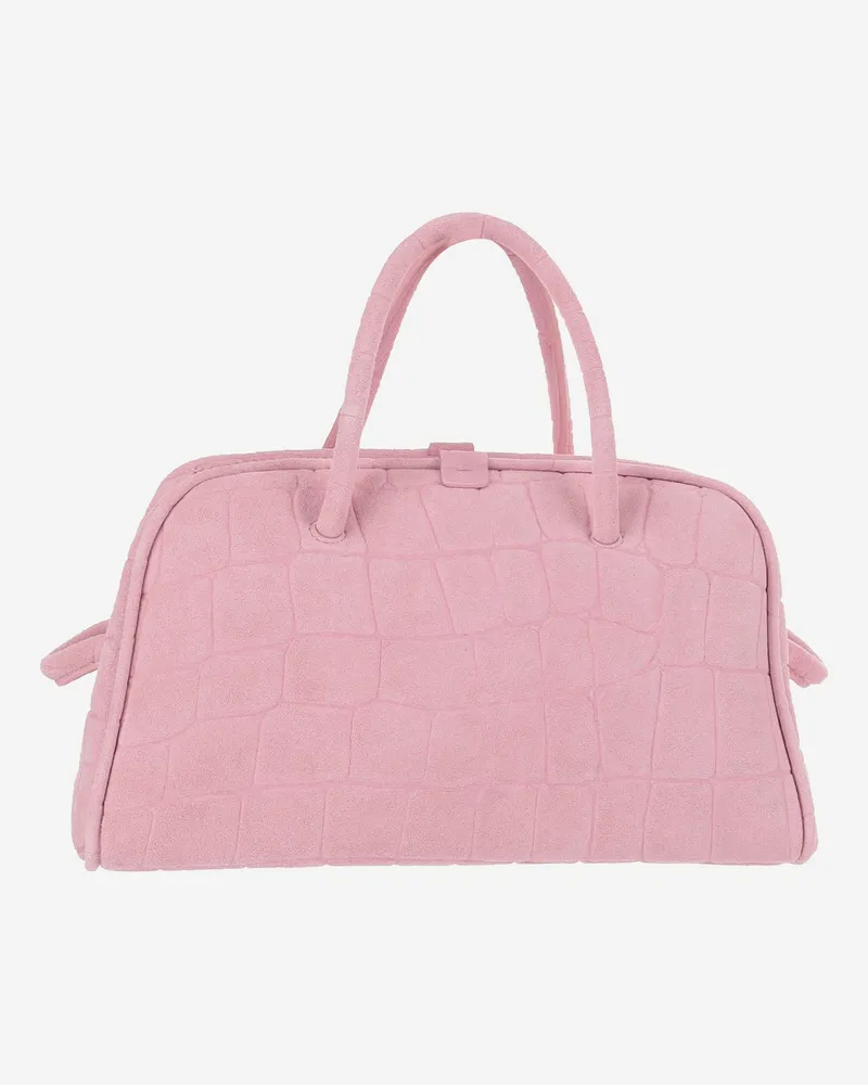 Jacquemus Le Petit Tourism Suede Top Handle Bag — Pink Pink