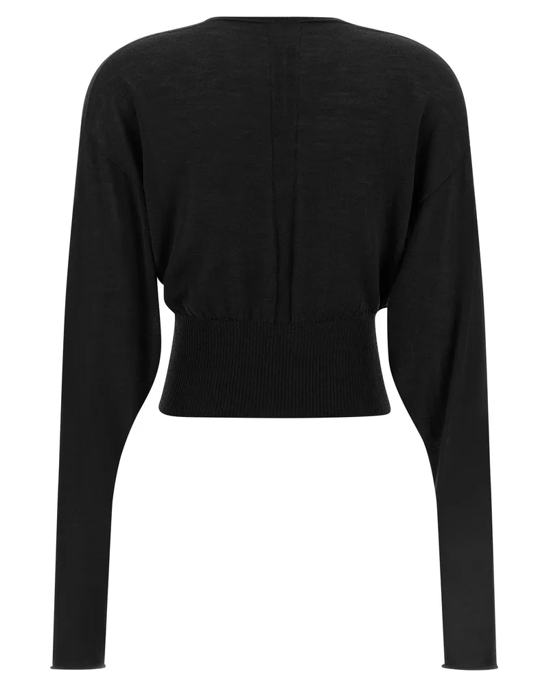 Rick Owens Women's Black Cotton Sweatshirt Clothing Black