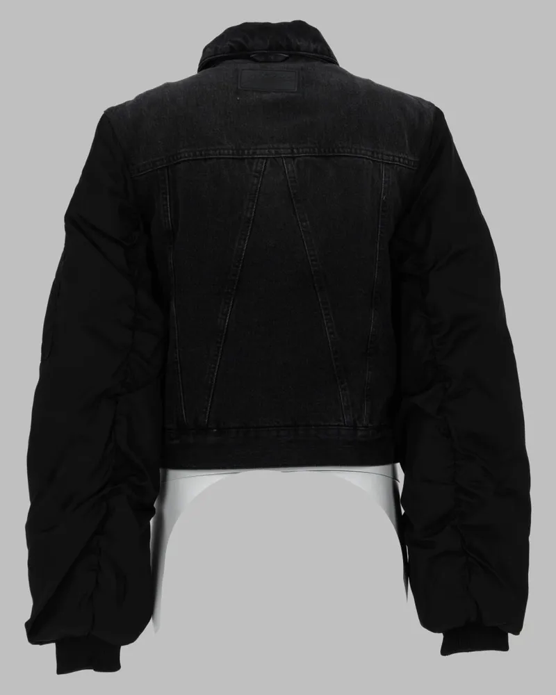 Ganni Cotton Denim Jacket — Black Black