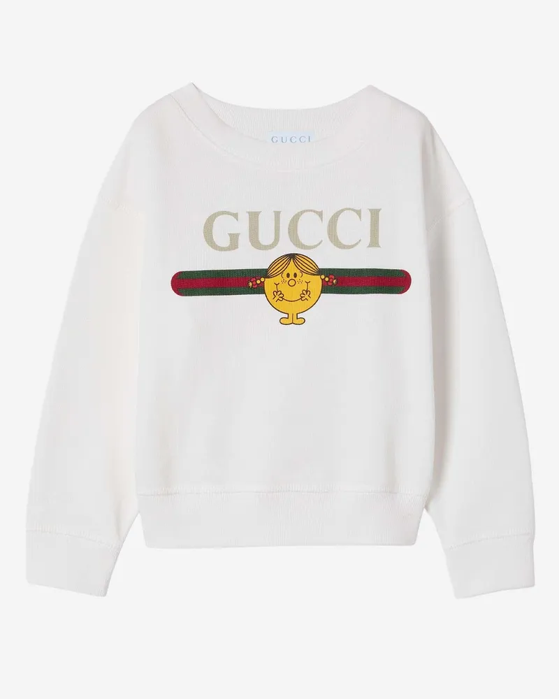 Gucci Girls' Printed Cotton Sweatshirt White Hoods & Sweatshirts White