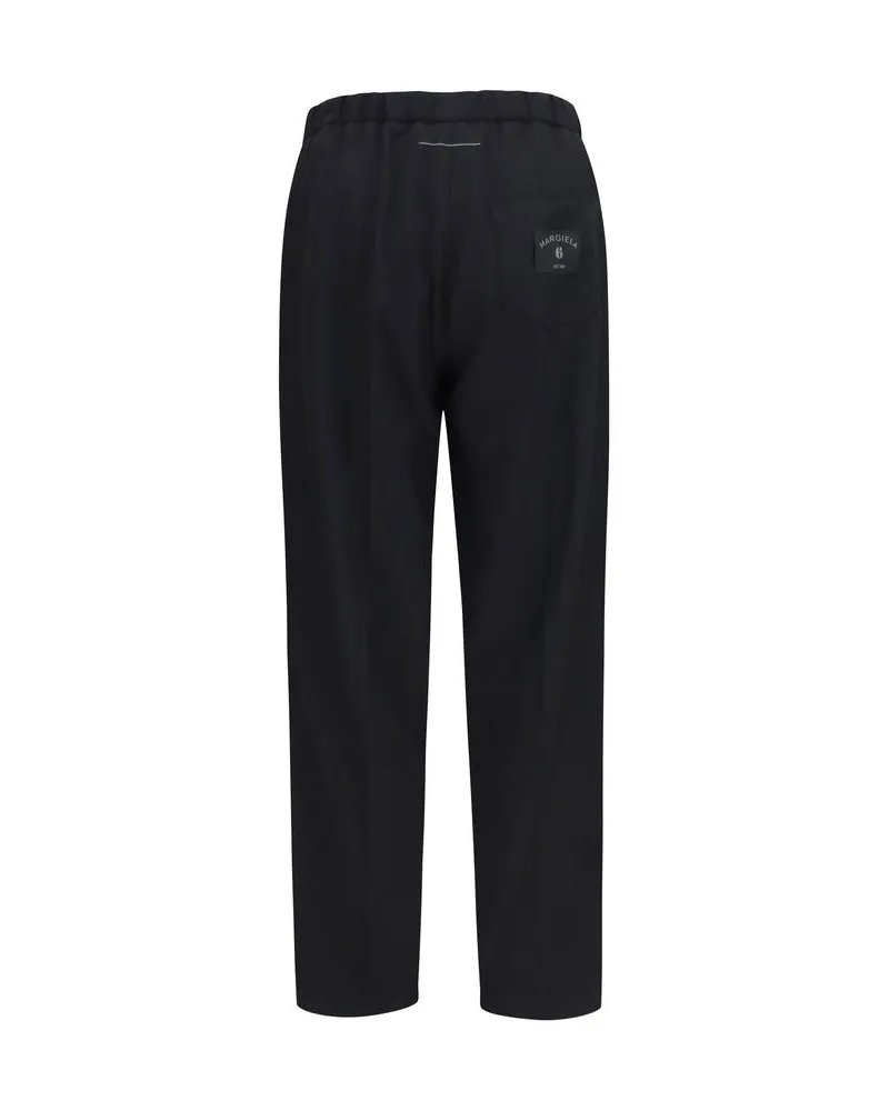 Maison Margiela Men Black Polyester Casual Pants Black
