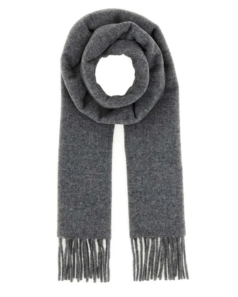 Jil Sander Men's Virgin Wool Scarf Gray Gray