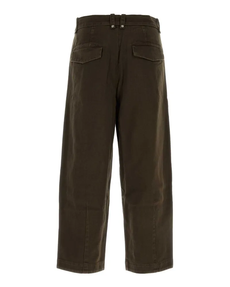 Entire Studios Men Brown Cotton Gully Pant Tobacco Exterior: Pantaloni Brown