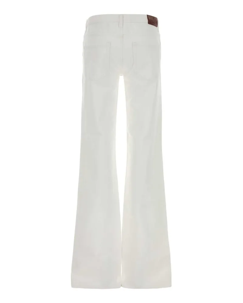 Gucci Women's White Denim Jeans Exterior: Cotton Pantaloni Trousers White