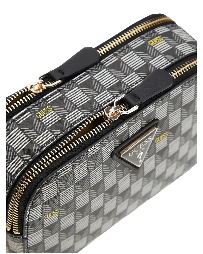 Guess Women's Crossbody Bag Black Logo Polyurethane - Crossbody-Bags Black