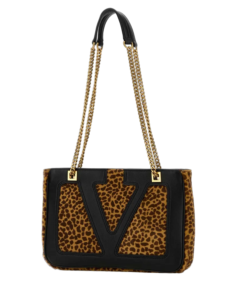 Valentino Garavani Biscottobarkbrownnero Borse A Mano Bag Brown