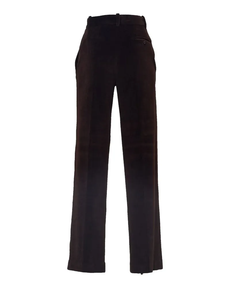 CIRCOLO 1901 Velvet Cotton Trousers — Brown Brown