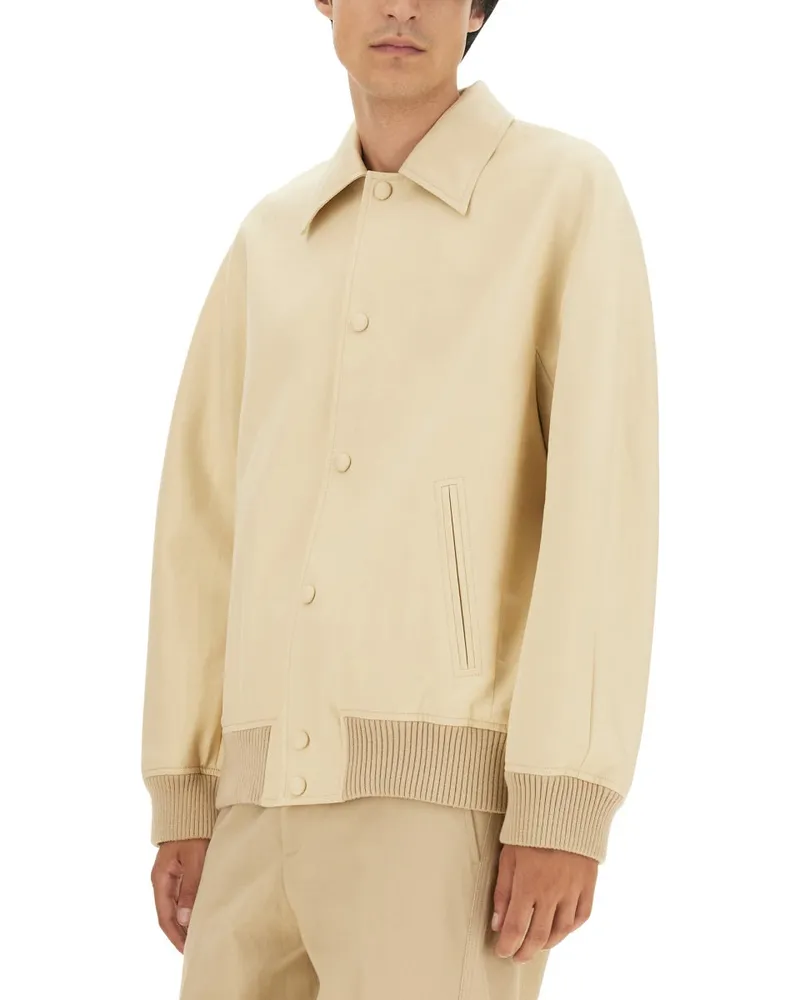 Lanvin Buttoned Cotton Jacket — Beige Beige