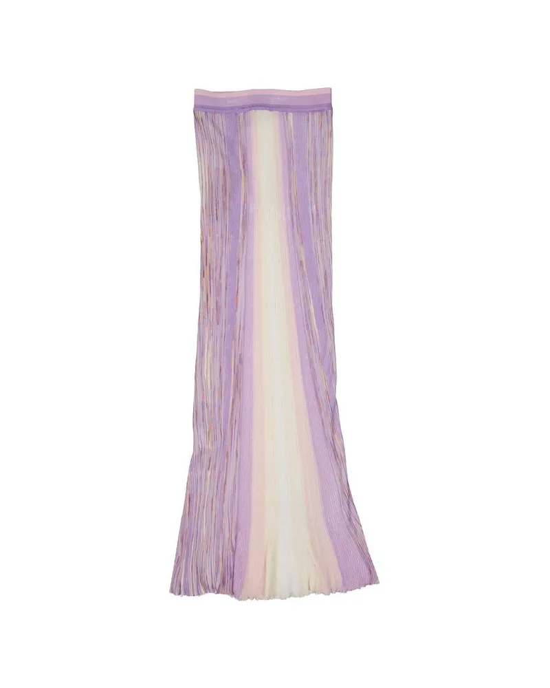 Missoni Women's Purple Cotton Long Skirt Purple