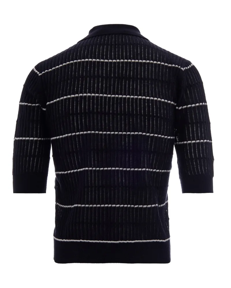 Max Mara Studio Polo Sweater — Blue Blue