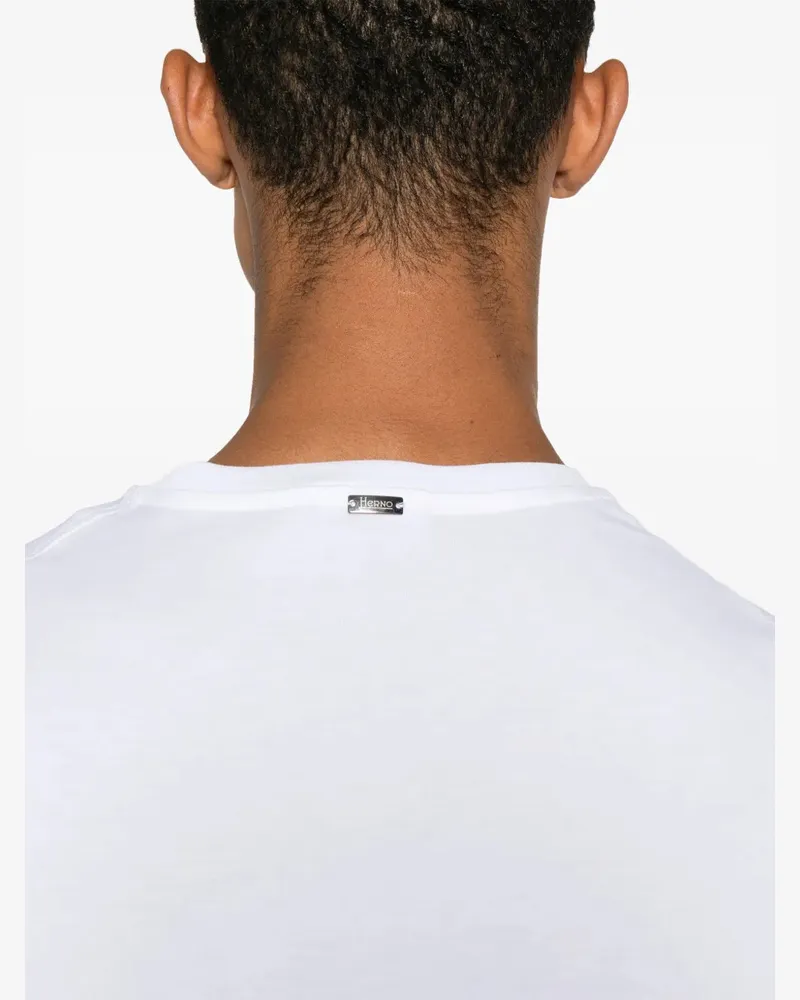 Herno Men's Logo-Plaque T-Shirt Aw26 M White