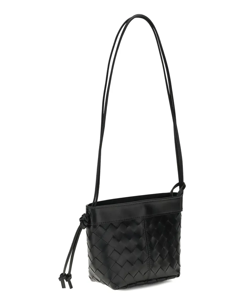 Bottega Veneta Women's Shoulder Bag On Strap Black Leather Black-Gold Calf Black/gold Black