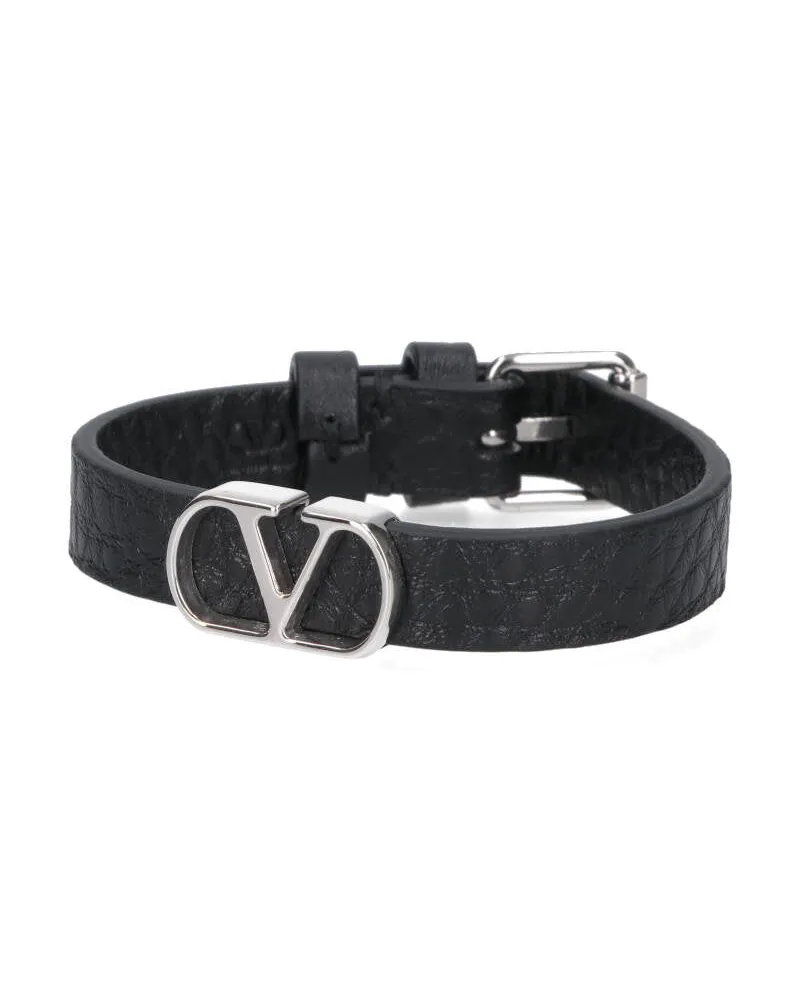 Valentino Garavani Men's Bijoux Black Calf Leather Black