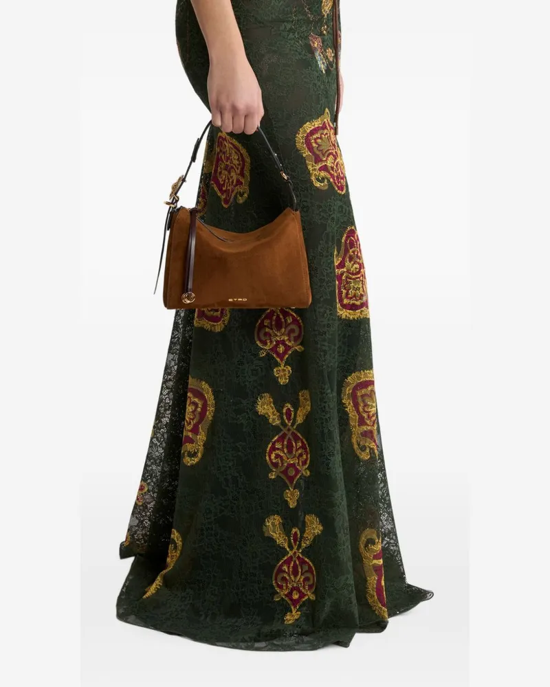 Etro Rosette Shoulder Bag — Cognac Cognac