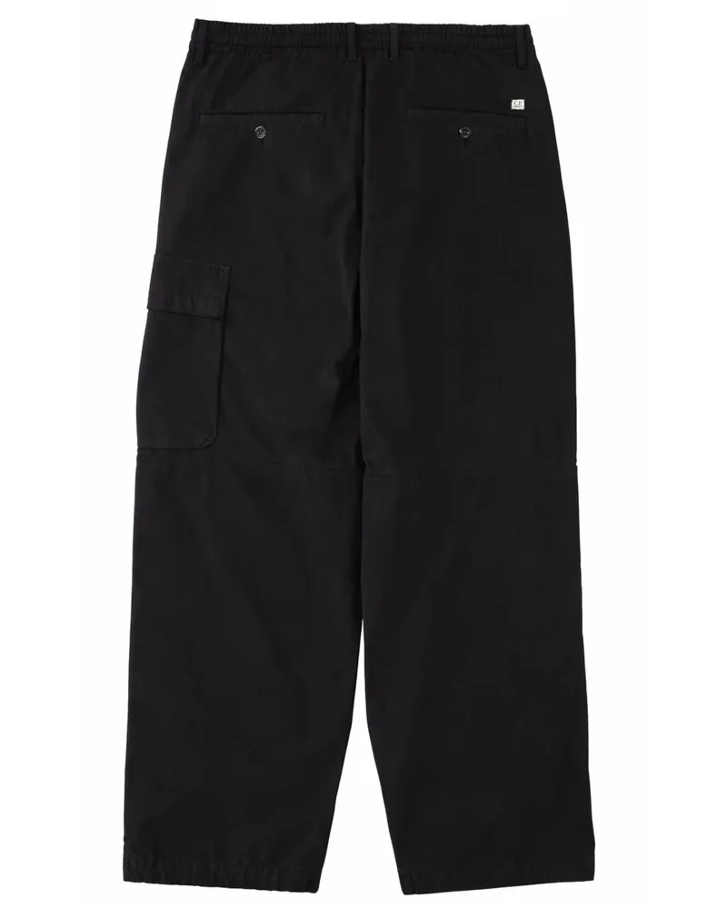 C.P. Company Patch Logo Cargo Trousers — Black 