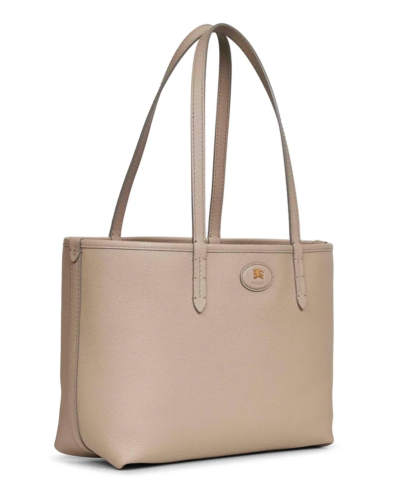 Burberry Women's Tote Bag Bloomsbury Beige Calf Grain Leather Shoulder Beige