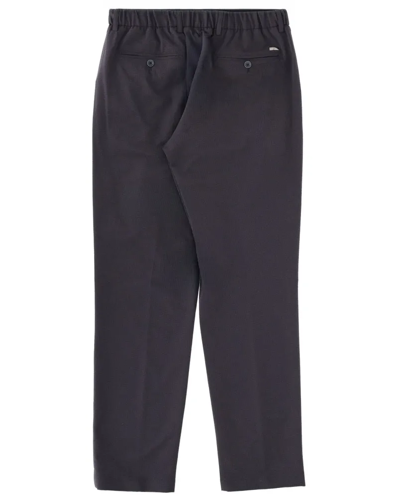 Herno Tailored Blue Polyester Trousers — Blue Blue