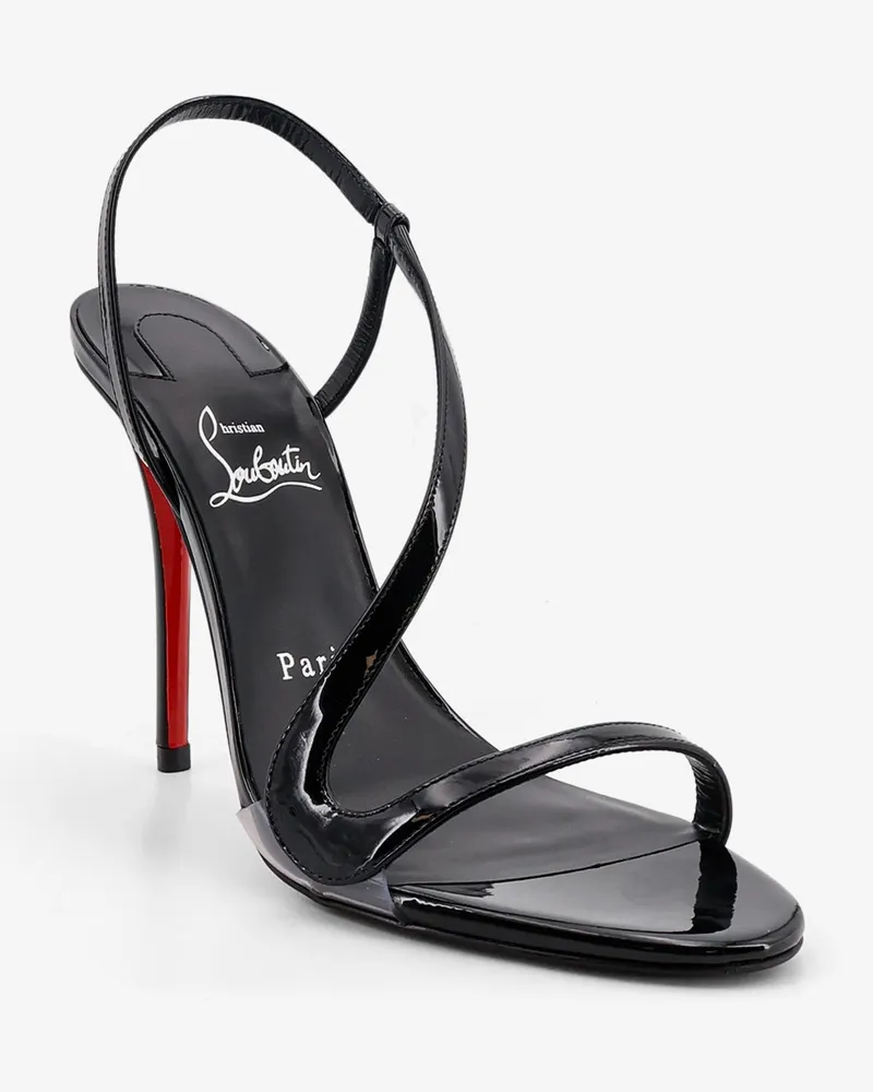 Christian Louboutin Women's Sandals Rosa Z Patent Leather Black Black