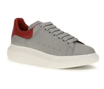 Leather Platform Sneaker — Gray