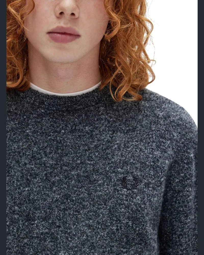 Fred Perry Logo Jersey Sweater — Blue Blue