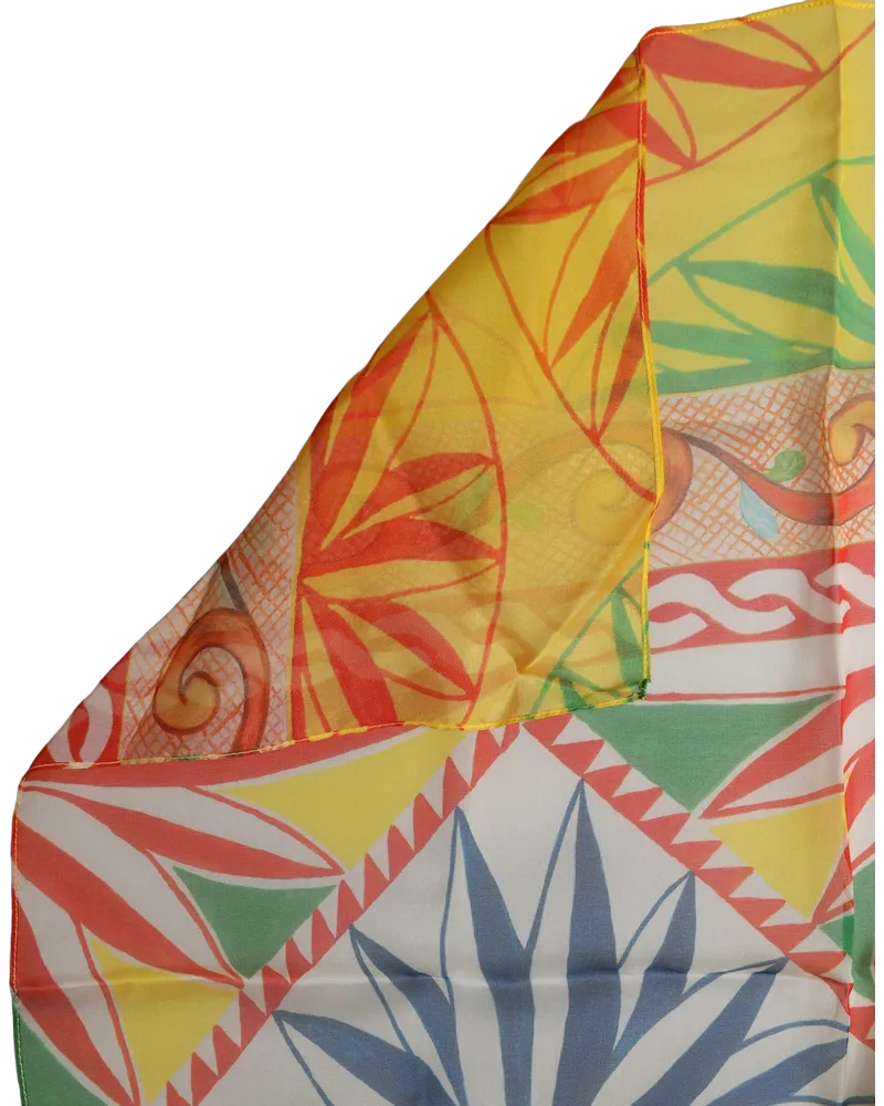 Dolce & Gabbana Geometric Foulard Scarf — Yellow Yellow