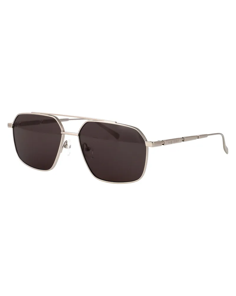 Alexander McQueen AM0477S Metal Frame Sunglasses — Silver Silver