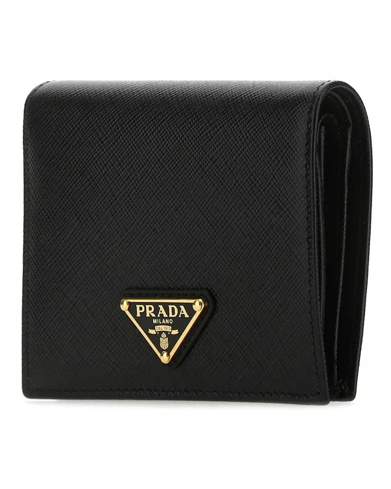 Prada Women's Black Leather Wallet F0002 Vitello Portafogli Black