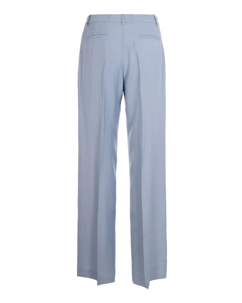 P.A.R.O.S.H. Women Trousers Palazzo Sky Blue Viscose Blue