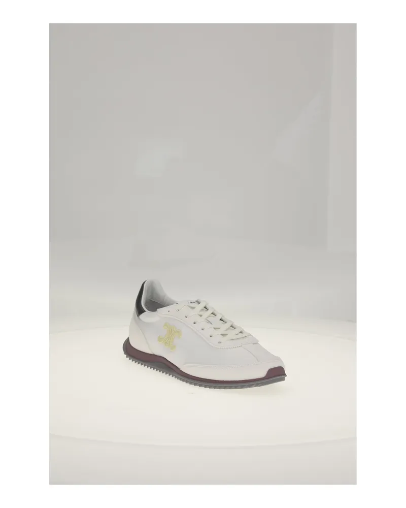 Celine Women's Low Top Sneaker Triomphe 15 Optic White-Light Purple-Grey Trainers White/light Purple/grey White